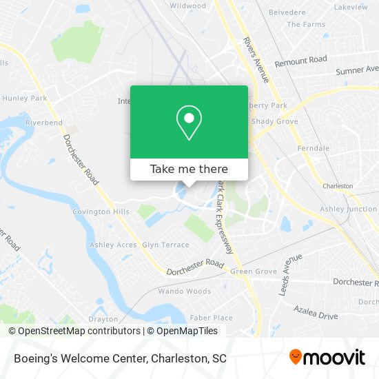 Boeing's Welcome Center map