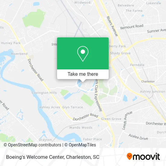 Boeing's Welcome Center map