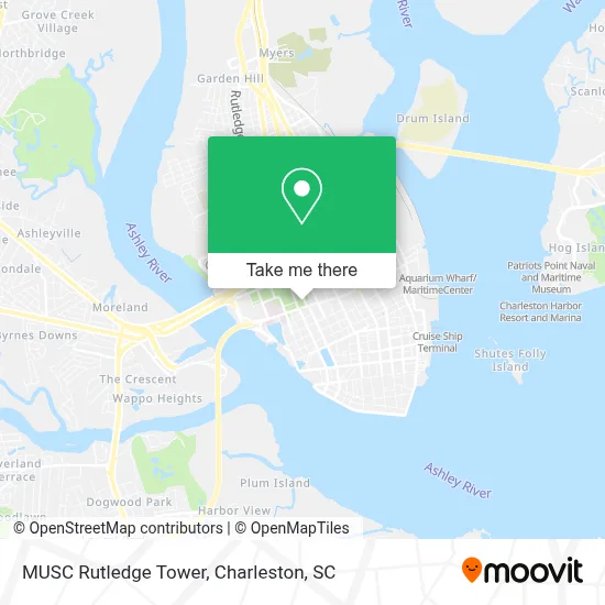 MUSC Rutledge Tower map