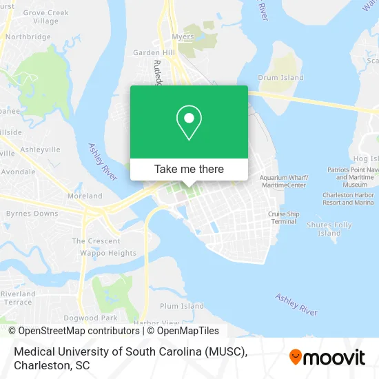 Medical University of South Carolina (MUSC) map