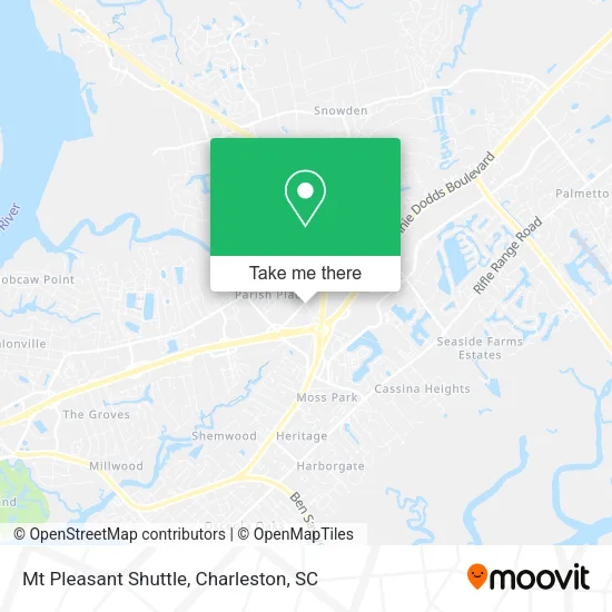 Mapa de Mt Pleasant Shuttle