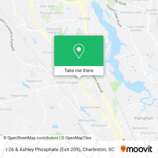 I-26 & Ashley Phosphate (Exit 209) map