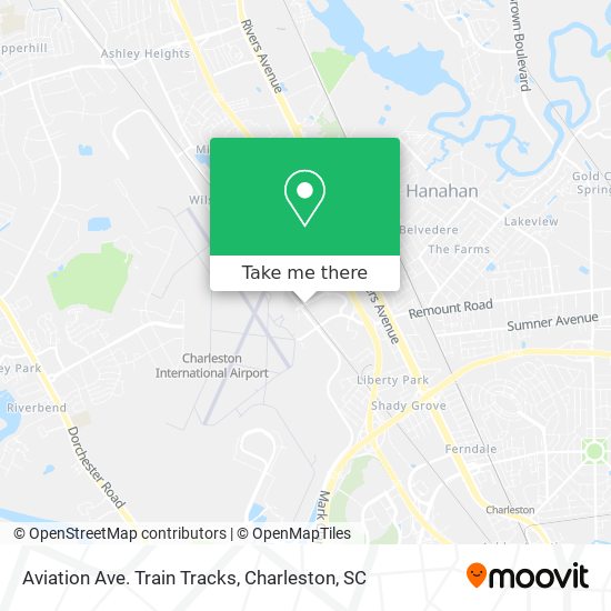 Aviation Ave. Train Tracks map