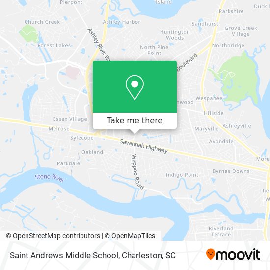Mapa de Saint Andrews Middle School
