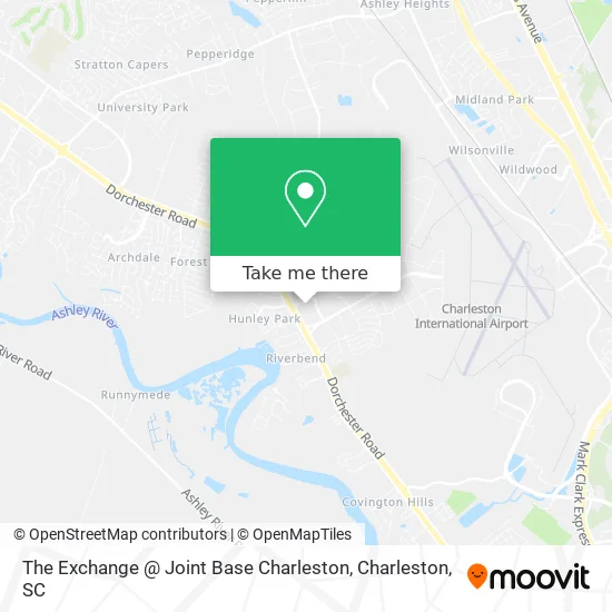 The Exchange @ Joint Base Charleston map