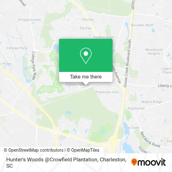 Hunter's Woods @Crowfield Plantation map