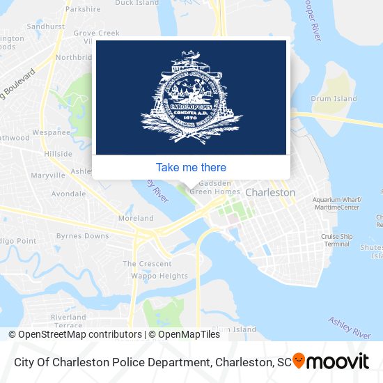 City Of Charleston Police Department map