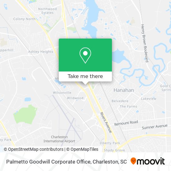 Palmetto Goodwill Corporate Office map