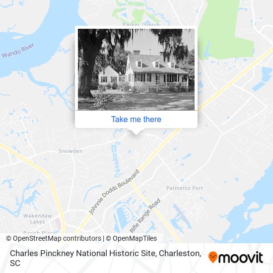Mapa de Charles Pinckney National Historic Site