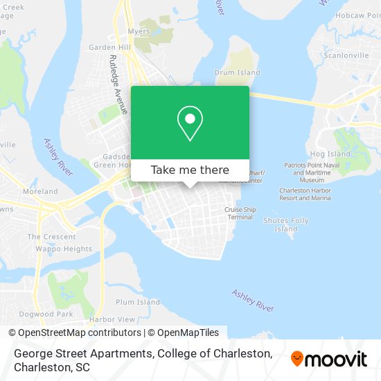 Mapa de George Street Apartments, College of Charleston