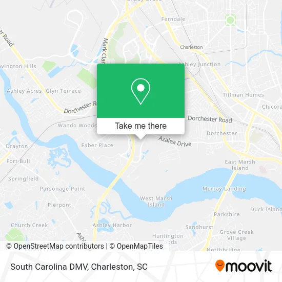 South Carolina DMV map
