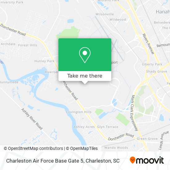 Mapa de Charleston Air Force Base Gate 5