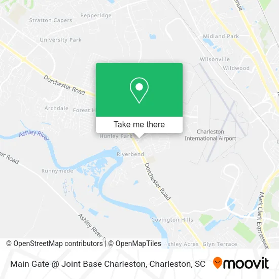 Mapa de Main Gate @ Joint Base Charleston