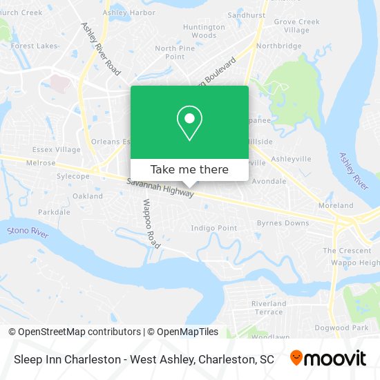 Sleep Inn Charleston - West Ashley map