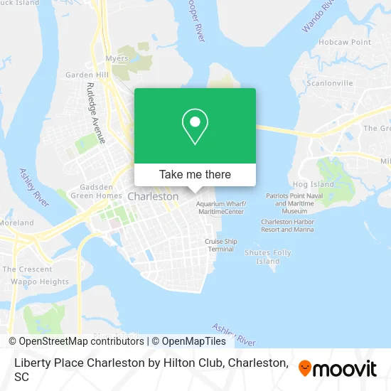 Liberty Place Charleston by Hilton Club map