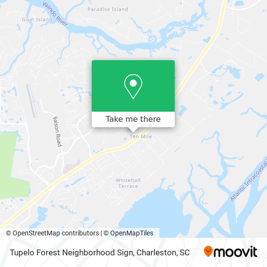 Mapa de Tupelo Forest Neighborhood Sign
