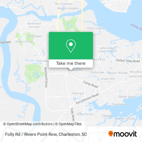 Folly Rd / Rivers Point Row map