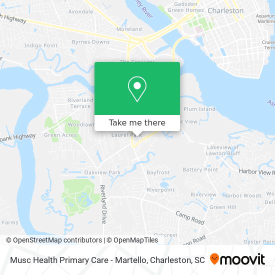 Mapa de Musc Health Primary Care - Martello