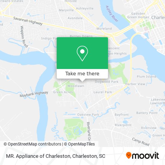 MR. Appliance of Charleston map