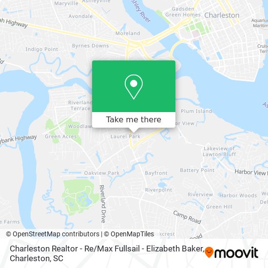 Mapa de Charleston Realtor - Re / Max Fullsail - Elizabeth Baker