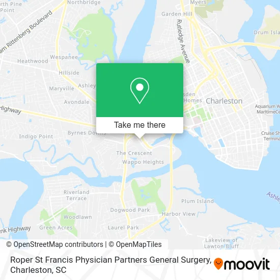 Roper St Francis Physician Partners General Surgery map