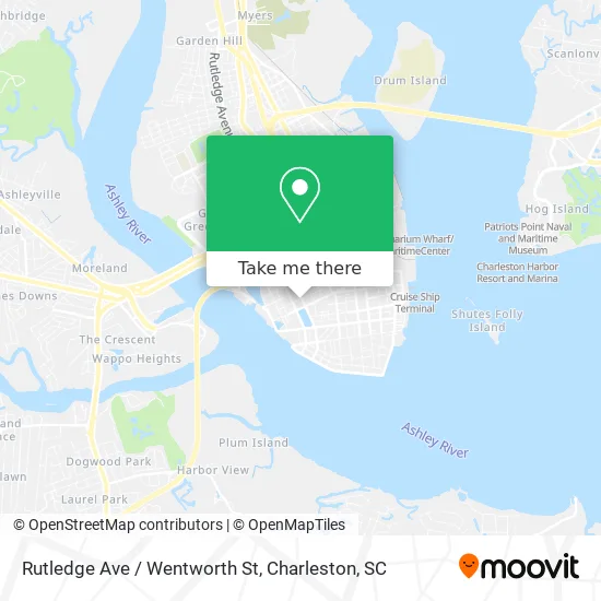 Rutledge Ave / Wentworth St map