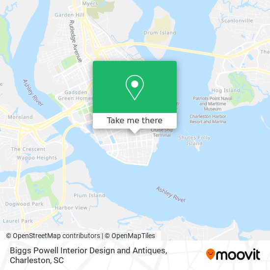 Biggs Powell Interior Design and Antiques map