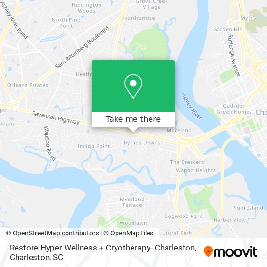 Restore Hyper Wellness + Cryotherapy- Charleston map