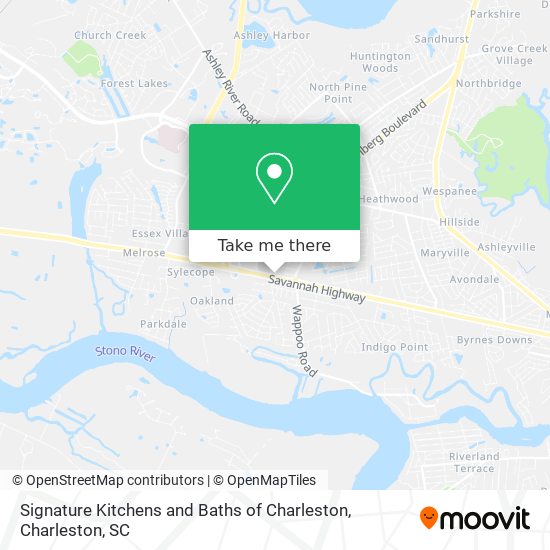 Signature Kitchens and Baths of Charleston map