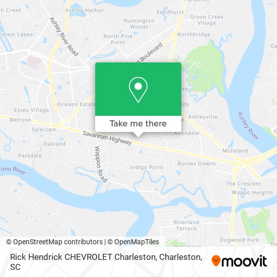  ¿Cómo llegar en Autobús a Rick Hendrick CHEVROLET Charleston en West Ashley?
