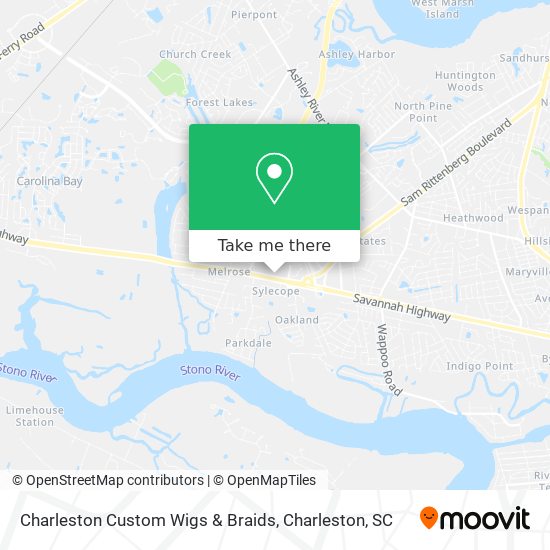 Charleston Custom Wigs & Braids map