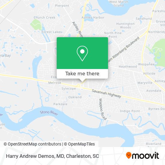 Harry Andrew Demos, MD map