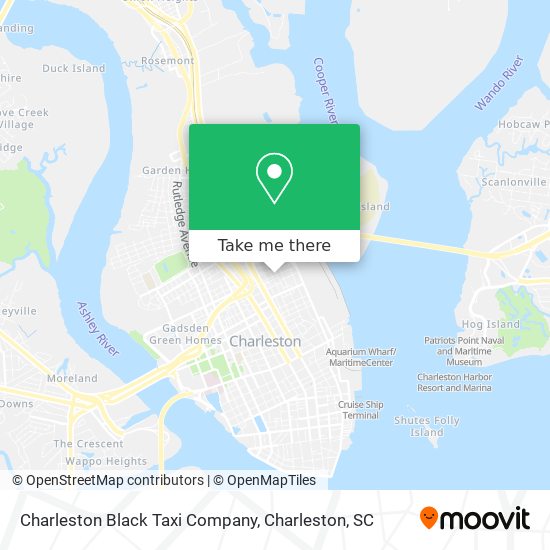 Mapa de Charleston Black Taxi Company