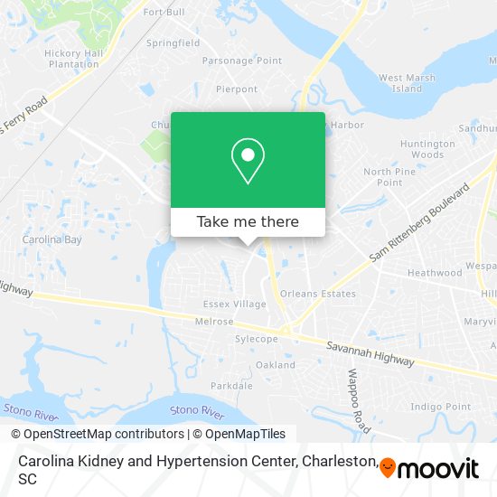 Carolina Kidney and Hypertension Center map