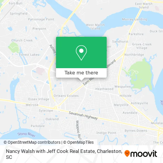 Nancy Walsh with Jeff Cook Real Estate map