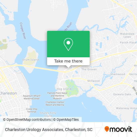 Mapa de Charleston Urology Associates