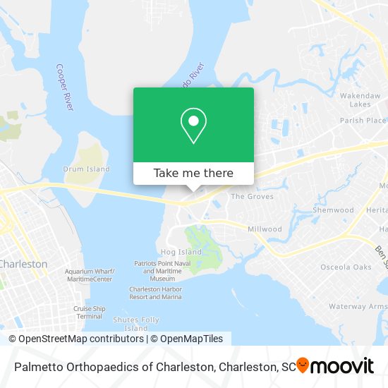 Palmetto Orthopaedics of Charleston map