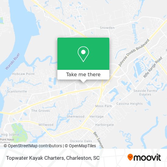 Mapa de Topwater Kayak Charters
