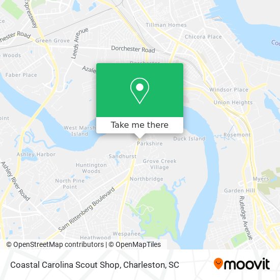 Coastal Carolina Scout Shop map