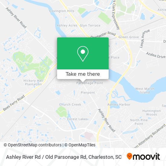 Mapa de Ashley River Rd / Old Parsonage Rd