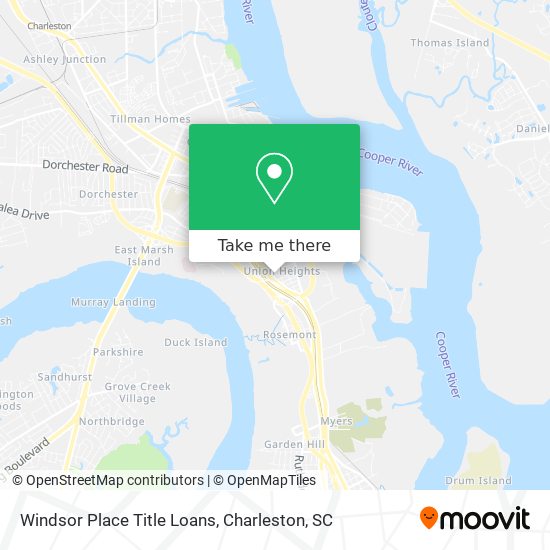 Windsor Place Title Loans map