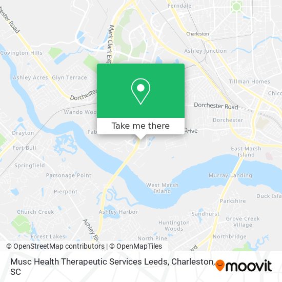 Musc Health Therapeutic Services Leeds map