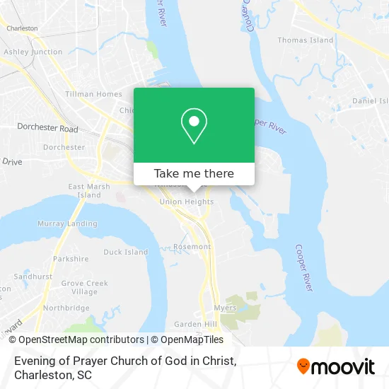 Evening of Prayer Church of God in Christ map