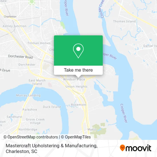 Mastercraft Upholstering & Manufacturing map