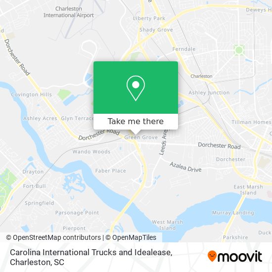 Carolina International Trucks and Idealease map