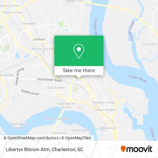 Mapa de Libertyx Bitcoin Atm