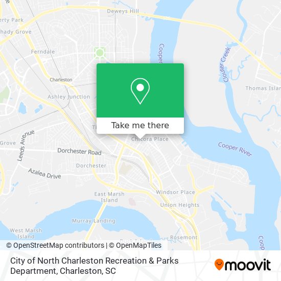City of North Charleston Recreation & Parks Department map