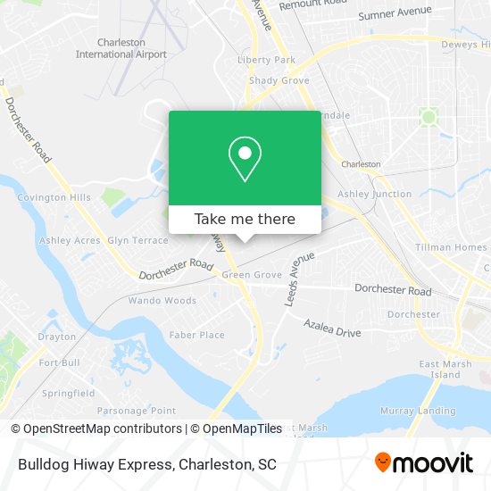 Bulldog Hiway Express map