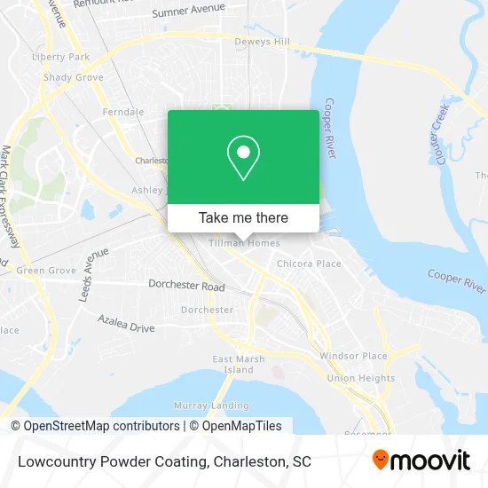 Lowcountry Powder Coating map