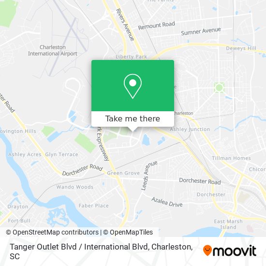 Mapa de Tanger Outlet Blvd / International Blvd